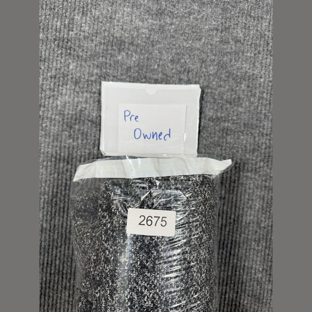 Orvis Mens XL Gray Sherpa Lined Quarter Zip Marled Sweater Fleece Pullover